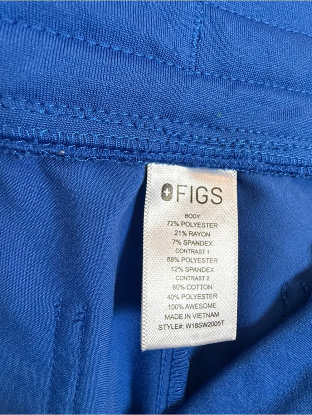 FIGS Zamora Jogger Scrub Pants in Royal Blue | Size XS | FIONx - Picture 2 of 9